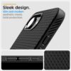 coque iphone 16e / 17e liquid air spigen noir mat