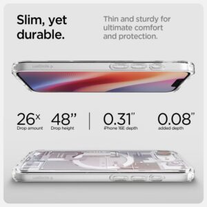coque iphone 16e / 17e ultra hybrid spigen blanc