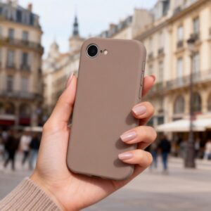 coque iphone 16e / 17e tech protect marron