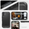coque iphone 16 rugged armor spigen noir mat