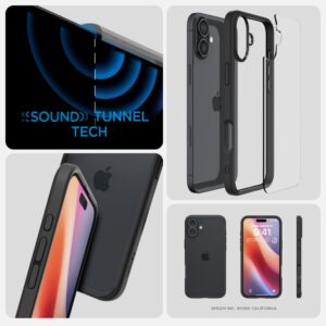 coque iphone 16 ultra hybrid spigen noir mat