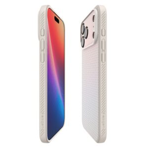 coque liquid air pour iphone 17 pro spigen titane naturel