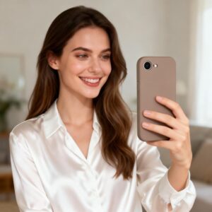 coque iphone 16e / 17e tech protect marron