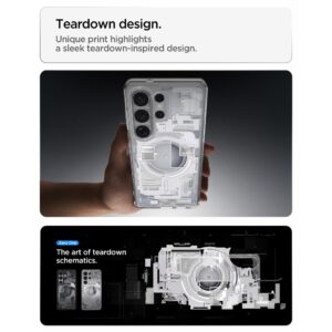 coque ultra hybrid magsafe pour samsung galaxy s26 ultra spigen zero one blanc