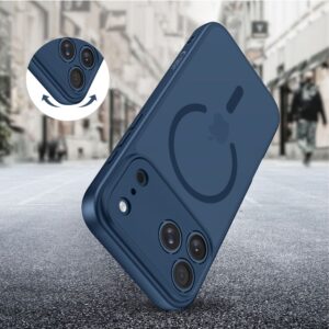coque basicmag magsafe pour iphone 17 pro tech protect bleu profond mat