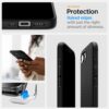 coque iphone 16e / 17e liquid air spigen noir mat