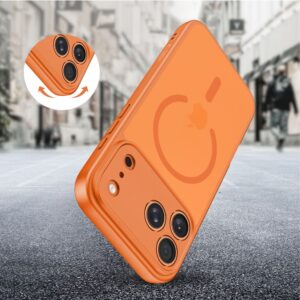 coque basicmag magsafe pour iphone 17 pro tech protect orange cosmique mat