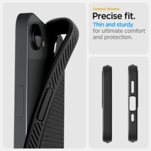coque iphone 16e / 17e liquid air spigen noir mat