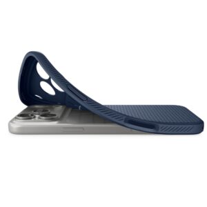 coque iphone 17 pro max liquid air spigen bleu marine