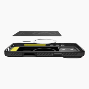 coque iphone 17 pro max rugged armor mag spigen noir mat