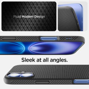coque iphone 16 liquid air spigen noir mat