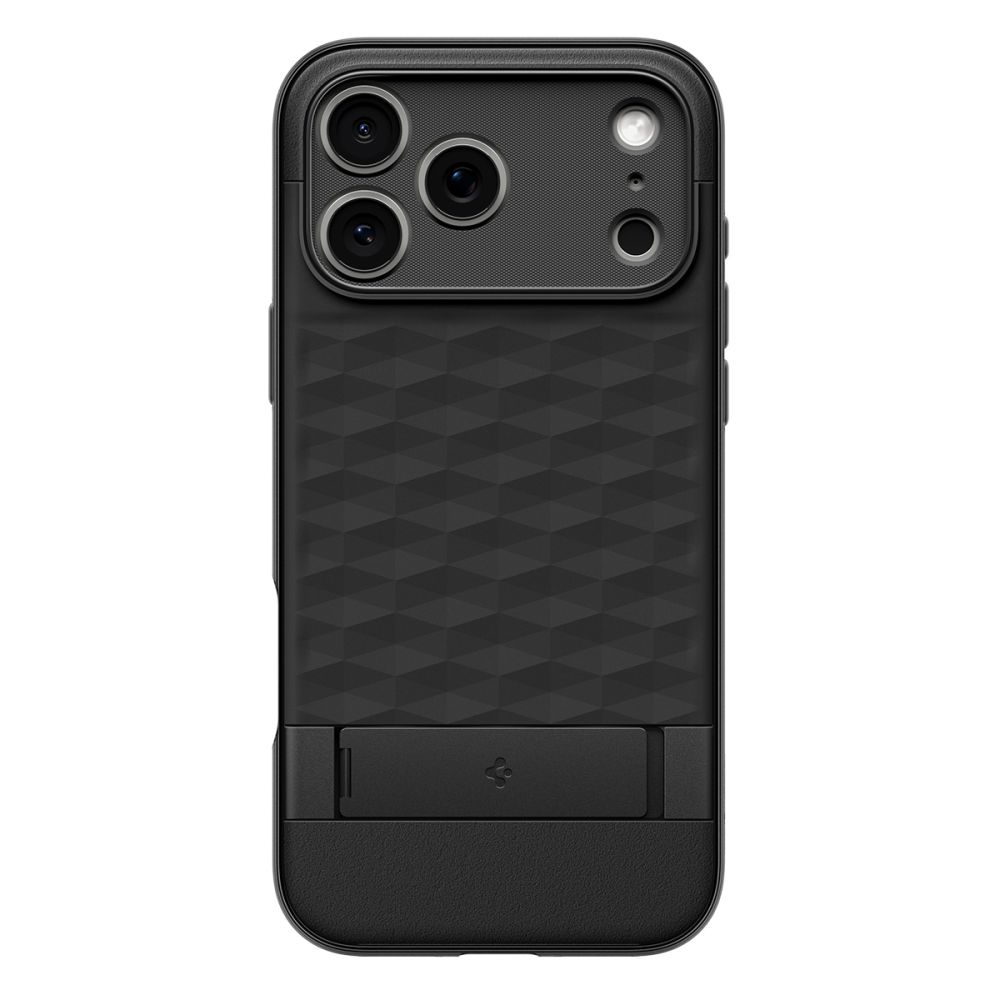 coque parallax ”s” mag magsafe pour iphone 17 pro spigen noir mat