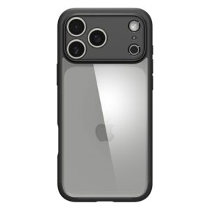coque ultra hybrid pour iphone 17 pro spigen noir mat