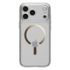 coque ultra hybrid mag magsafe pour iphone 17 pro spigen transparent/or