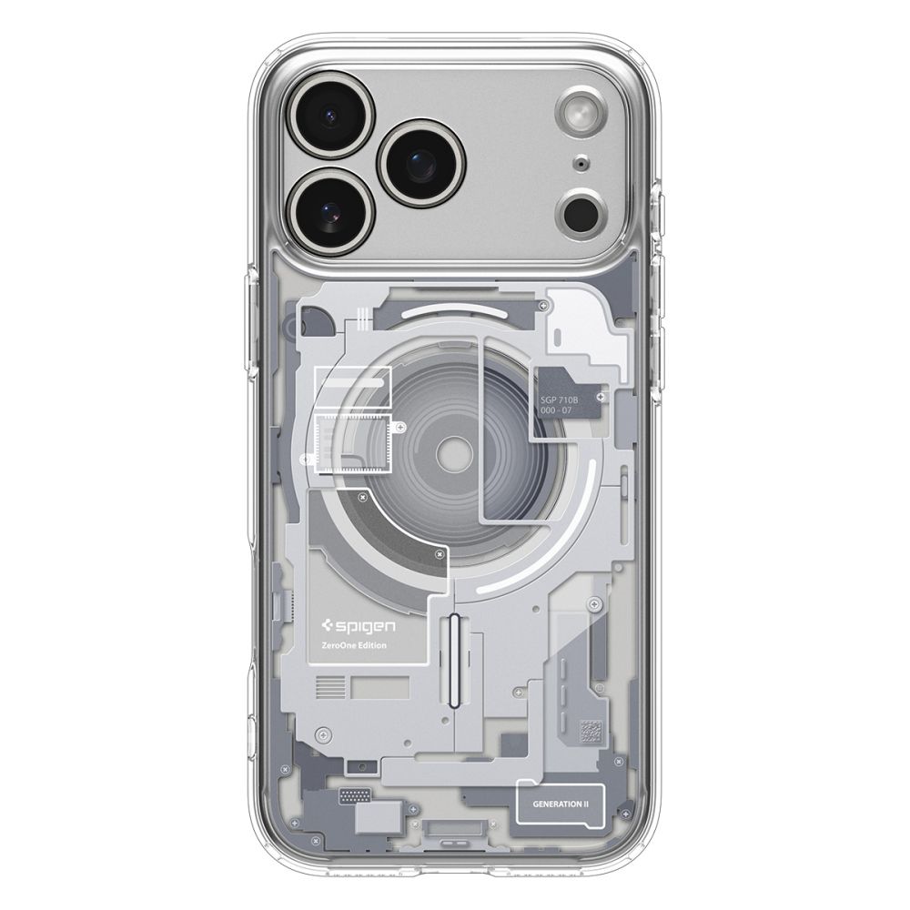 coque ultra hybrid mag magsafe pour iphone 17 pro spigen zero one blanc