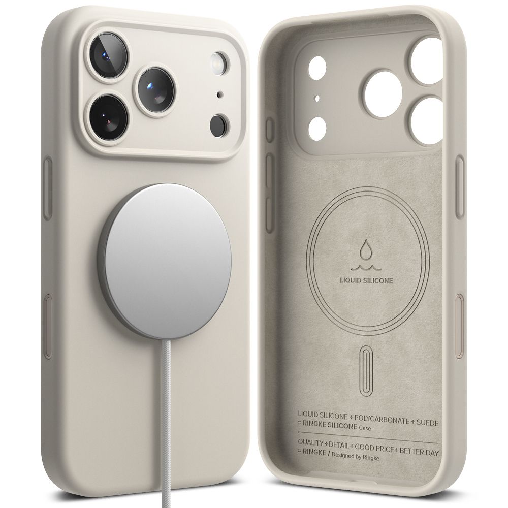 coque silicone magnetic magsafe pour iphone 17 pro ringke pierre