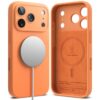 coque silicone magnetic magsafe pour iphone 17 pro ringke orange mandarine