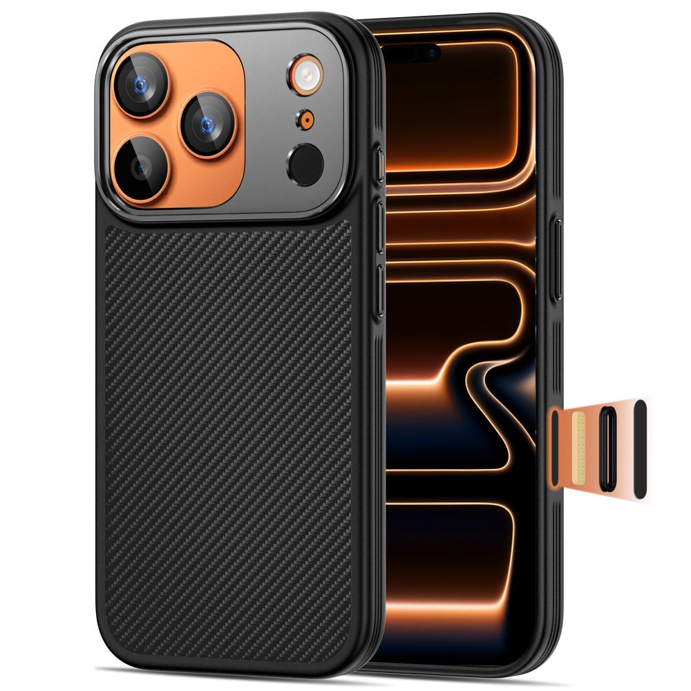 coque kevlar aramid cc magsafe pour iphone 17 pro tech protect noir