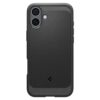coque iphone 16 rugged armor spigen noir mat