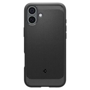 coque iphone 16 rugged armor spigen noir mat