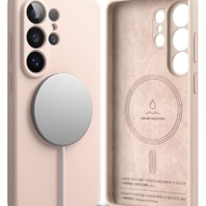 coque silicone magnetic magsafe pour samsung galaxy s26 ultra ringke sable rose