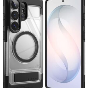 coque ux magnetic magsafe pour samsung galaxy s26 ultra ringke noir/transparent