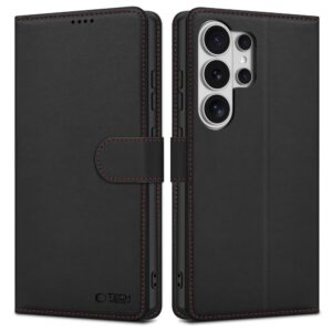 coque wallet pour samsung galaxy s26 ultra tech protect noir/rouge