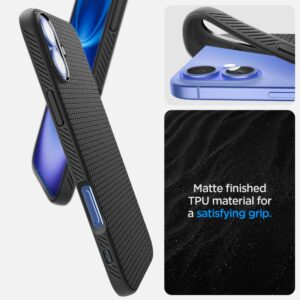 coque iphone 16 liquid air spigen noir mat