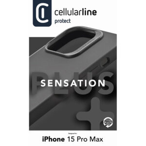 coque iphone 15 pro max sensation plus cellularline noir