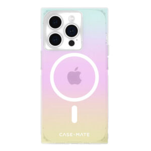 coque iphone 15 pro blox magsafe case mate arc en ciel givré
