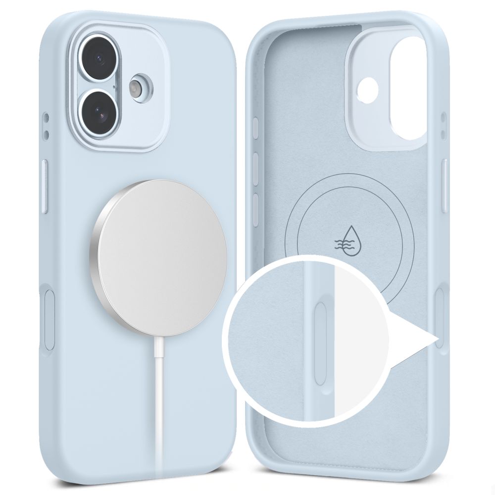 coque uniq magsafe pour iphone 17 tech protect bleu brume