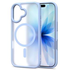 coque magmat magsafe pour iphone 17 tech protect bleu brume mat