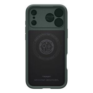coque optik armor mag magsafe pour iphone 17 pro spigen vert abyssal