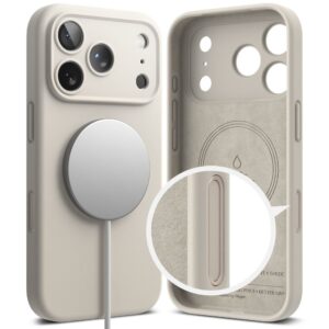 coque silicone magnetic magsafe pour iphone 17 pro ringke pierre
