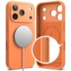 coque silicone magnetic magsafe pour iphone 17 pro ringke orange mandarine