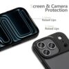 coque magmat pour iphone 17 pro tech protect noir mat