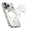 coque magflex magsafe pour iphone 17 pro tech protect argent brillant