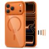 coque magpeak magsafe cc pour iphone 17 pro tech protect orange cosmique/transparent