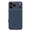 coque ultra hybrid ”t” mag magsafe pour iphone 17 pro spigen bleu mat