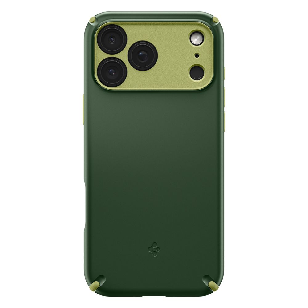 coque nano pop hybrid mag magsafe pour iphone 17 pro spigen vert avocat