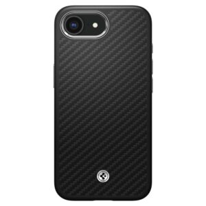 coque iphone 16e / 17e enzo aramid spigen noir mat