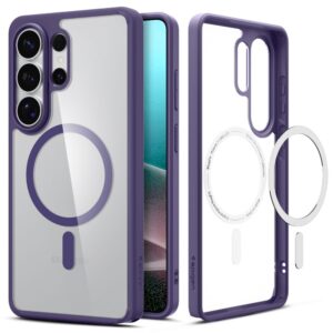 coque ultra hybrid magsafe pour samsung galaxy s26 ultra spigen violet profond