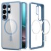 coque ultra hybrid magsafe pour samsung galaxy s26 ultra spigen bleu clair