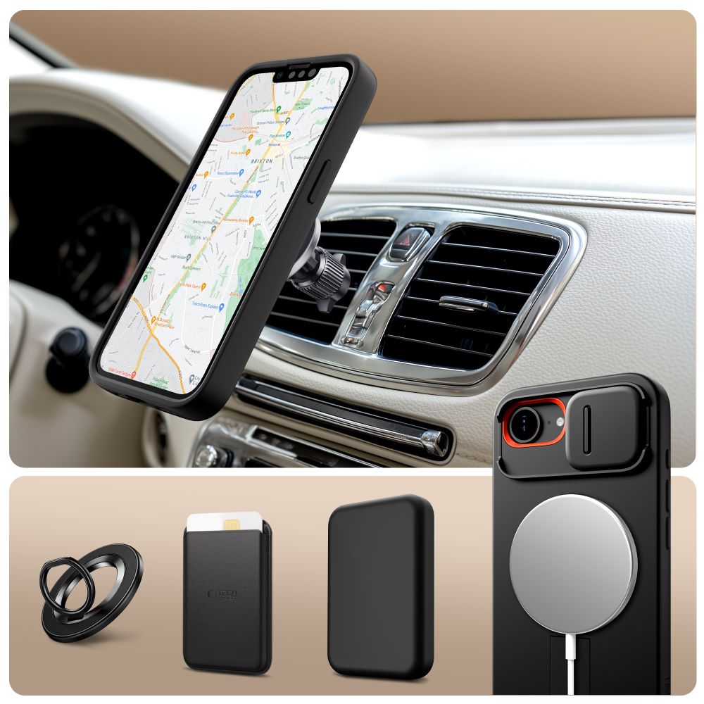 coque iphone 16e / 17e tech protect noir