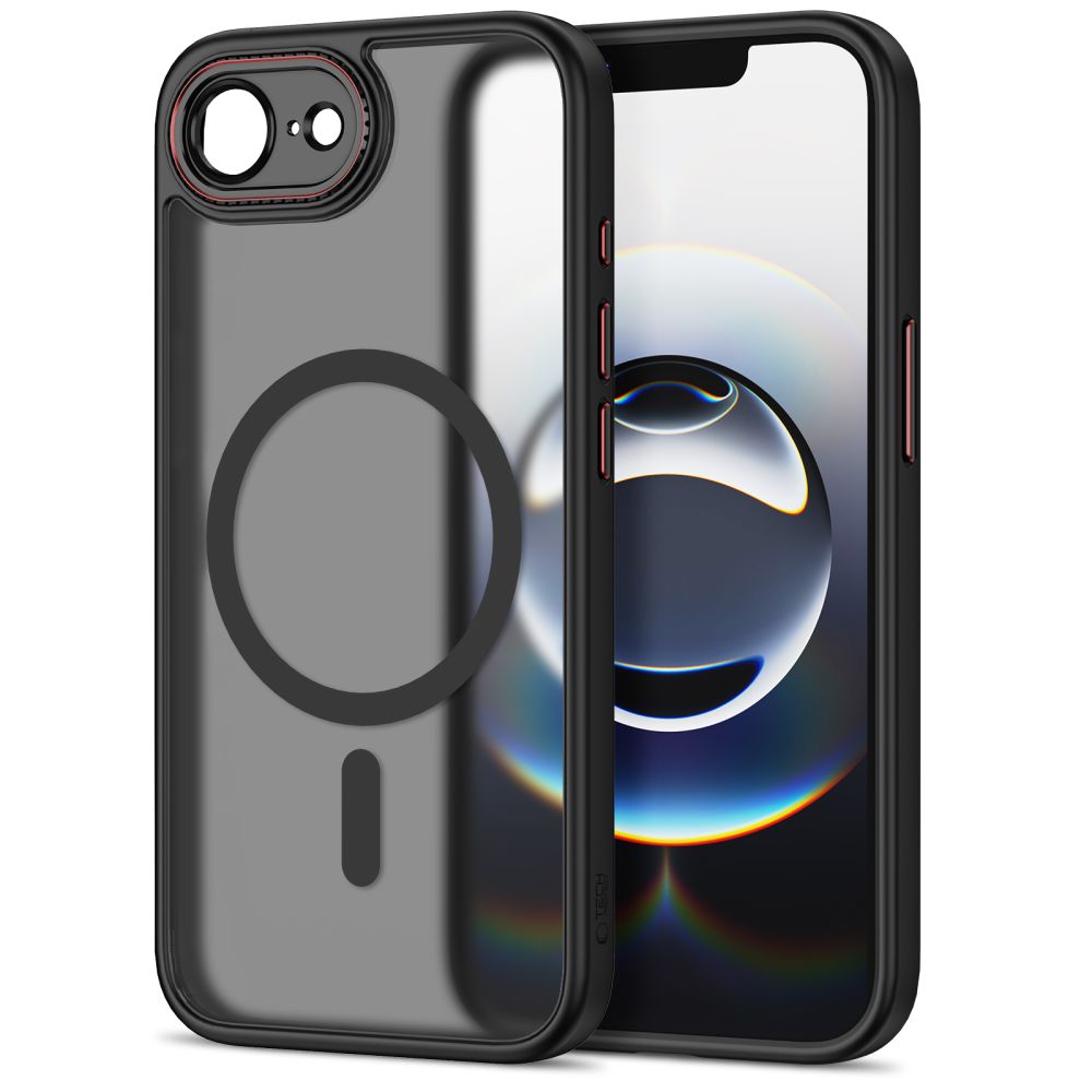 coque iphone 16e / 17e magcam tech protect noir mat