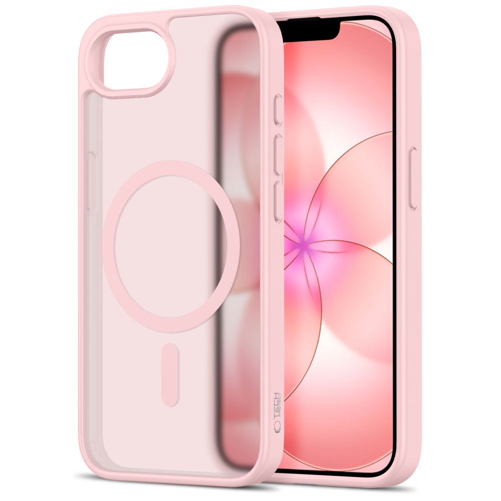 coque iphone 16e / 17e tech protect rose