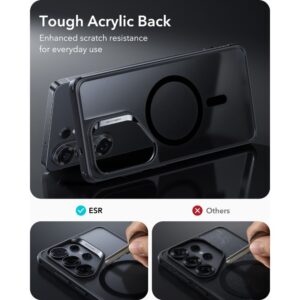 coque classic hybrid magsafe pour samsung galaxy s26 ultra esr noir givré