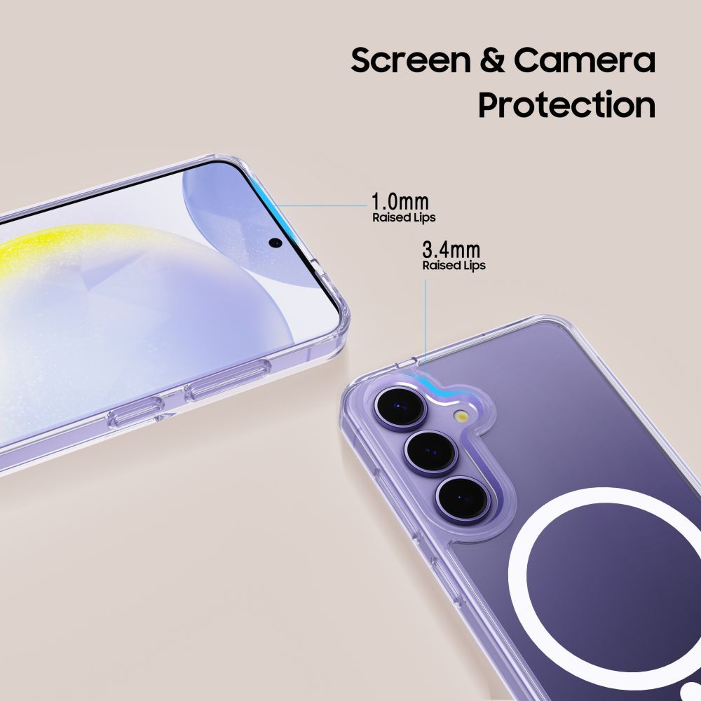 coque samsung galaxy s25 flexair hybrid tech protect transparent