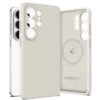 coque silicone magsafe pour samsung galaxy s26 ultra tech protect latte cosmique
