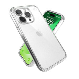 coque iphone 15 pro presidio perfect clear speck transparent